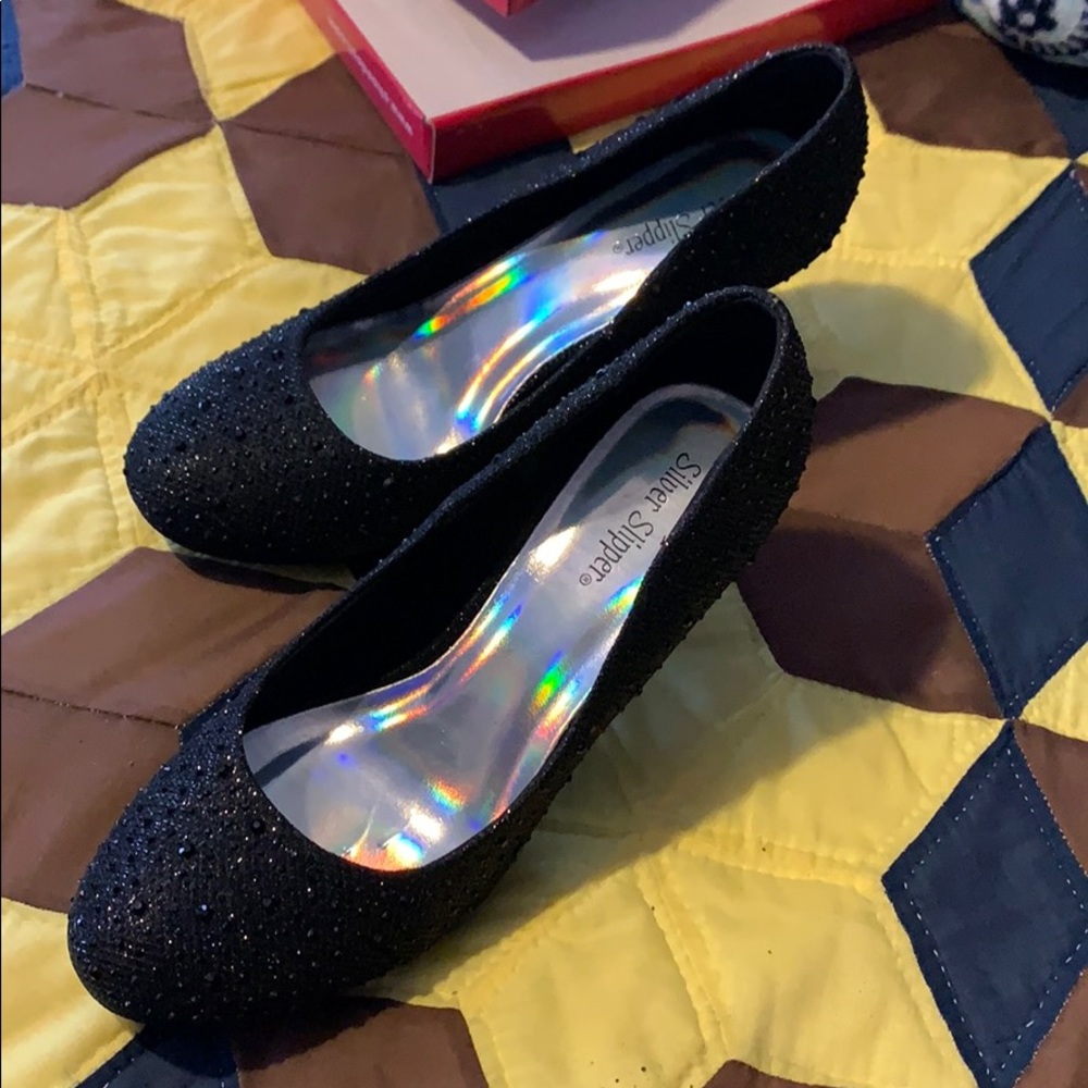 Silver Slipper Heels